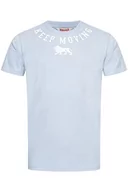 Koszulki męskie - Lonsdale T-shirt męski o regularnym kroju ARDULLIE, niebieski/beżowy, XL 117379 - miniaturka - grafika 1