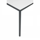 Stoły - B2B Partner Stół do jadalni, blat biały 1200 x 800 mm, podstawa ciemnoszara 555753 - miniaturka - grafika 1