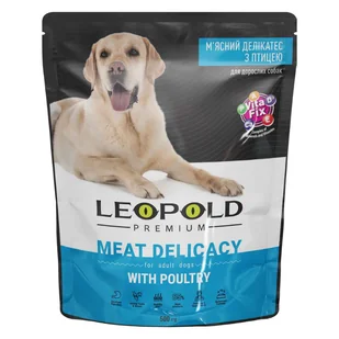 Leopold Premium z drobiem 500g - 65% mięsa - dla psa - Mokra karma dla kotów - miniaturka - grafika 1