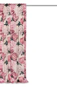 Zasłony - Zasłona na taśmie Peony Light 140x270 cm welurowa kwiaty peonie Spod Igły i Nitki - miniaturka - grafika 1