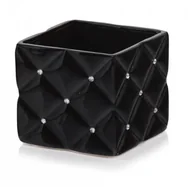 Pozostałe akcesoria do uprawy roślin - Doniczka Osłonka Ceramiczna Kryształki Glamour - miniaturka - grafika 1