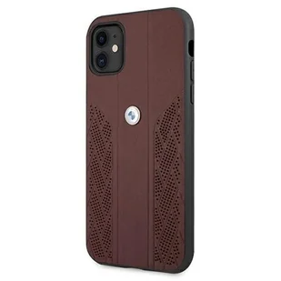 BMW Etui BMHCN61RSPPR iPhone 11 6,1" czerwony/red hardcase Leather Curve Perforate BMW000444 - Etui i futerały do telefonów - miniaturka - grafika 1