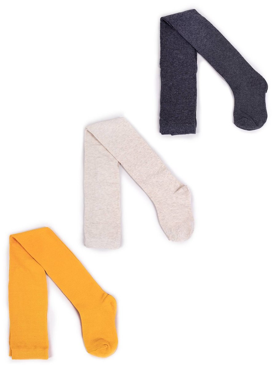 Rajstopy dziewczęce bawełniane gładkie 3PAK 152-158 YOCLUB