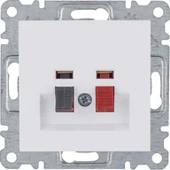 Gniazdka elektryczne - Hager Gniazdo głośnikowe pojedyncze Lumina - biały - miniaturka - grafika 1
