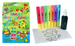 Titanum do malowania na szkle 7 kolorów po 10.5 ml + 1 czarny 22 ml świecące TITANUM - Farby i media malarskie - miniaturka - grafika 2