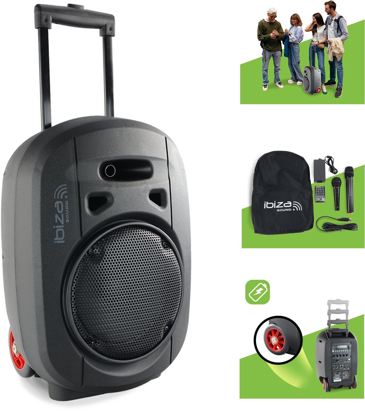 Kolumna mobilna Ibiza PORT8UHF-MKII-TWS one size