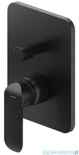 Omnires Sacramento bateria natryskowa-wannowa podtynkowa z przełącznikiem czarny mat SC2335XBL ___ RABAT W KOSZYKU! ___ | - Baterie umywalkowe - miniaturka - grafika 1