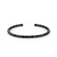 Bransolety męskie - Bransoletka metalowa w kolorze czarnym EM 42 - EM Men's Accessories - miniaturka - grafika 1