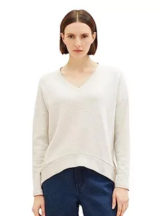 TOM TAILOR Bluza damska, 32398 - Clouds Grey Melange, S - Bluzy damskie - miniaturka - grafika 1