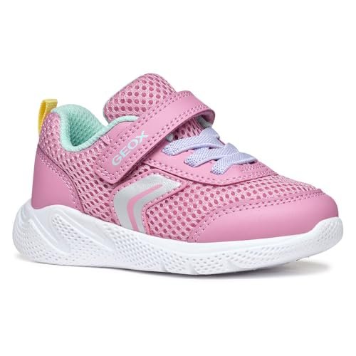 Geox B Sprintye Girl D buty typu sneakersy niemowlęce dziewczęce, Kolor różowy, 20 EU