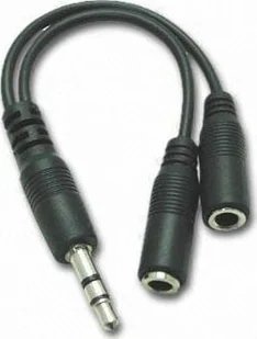 Kabel PremiumCord Jack 3.5mm - Jack 3.5mm x2 0.1m czarny kjr-02a kjr-02a - Kable komputerowe i do monitorów - miniaturka - grafika 1