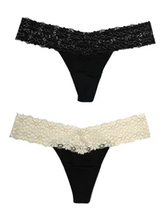 Stringi Ideal 042 Beżowo-Czarny (Rozmiar S) - Majtki damskie - miniaturka - grafika 3