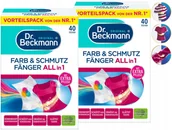 Środki do prania - Dr Beckmann Chusteczki do Prania Wyłapujące Brud Pochłaniające Kolor XL x80 - miniaturka - grafika 1