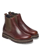 Botki damskie - Birkenstock Skórzane sztyblety "Highwood" w kolorze brązowym - miniaturka - grafika 1