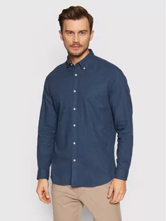 Koszule męskie - Selected Homme Koszula Flannel 16074464 Niebieski Slim Fit - grafika 1
