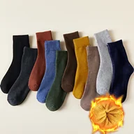 Inne - 10 szt. Damskie Wygodne Skarpetki do Połowy Łydki - Modne Jednolite Kolory, i Ciepłe na Zimę, Idealne do Codziennego Stylu - miniaturka - grafika 1