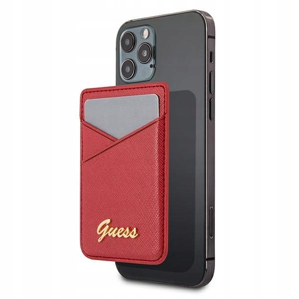 Kieszeń Na Karty Guess Wallet Card Slot Magsafe Magnes Czerwony Portfel
