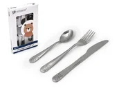 Zabawy w naśladowanie dorosłych - Ergonomiczny Zestaw Sztućców Metalowych Dla Dzieci 3 El. Mh-22 - miniaturka - grafika 1