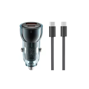 XO ładowarka samochodowa CC60 60W 1x USB 1x USB-C niebieska + kabel USB-C - USB-C - Ładowarki samochodowe - miniaturka - grafika 1