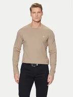 Bluzy męskie - Marc O'Polo Longsleeve 520 2012 52210 Beżowy Regular Fit - miniaturka - grafika 1