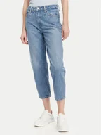 Spodnie damskie - Tommy Hilfiger Jeansy WW0WW44365 Niebieski Tapered Fit - miniaturka - grafika 1