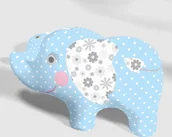 Kołdry i poduszki dla dzieci - Poduszka przytulanka 378 niebieski słonik - miniaturka - grafika 1