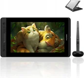 Tablety graficzne - ZESTAW Tablet graficzny Huion Kamvas Pro 13 RYSIK regulowany STOJAK biuro - miniaturka - grafika 1