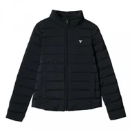 Kurtki damskie - Damska kurtka puchowa pikowana Guess Solid Heavy Diann Puffer Jacket - czarna - GUESS - miniaturka - grafika 1
