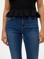 Spodnie damskie - Vero Moda Jeansy Flash 10310511 Granatowy Flared Fit - miniaturka - grafika 1