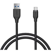 Kable komputerowe i do monitorów - AUKEY Kabel Quick Charge CB-AC1 czarny nylonowy szybki USB C-USB 3.1 1.2m CB-AC1 BLACK - miniaturka - grafika 1