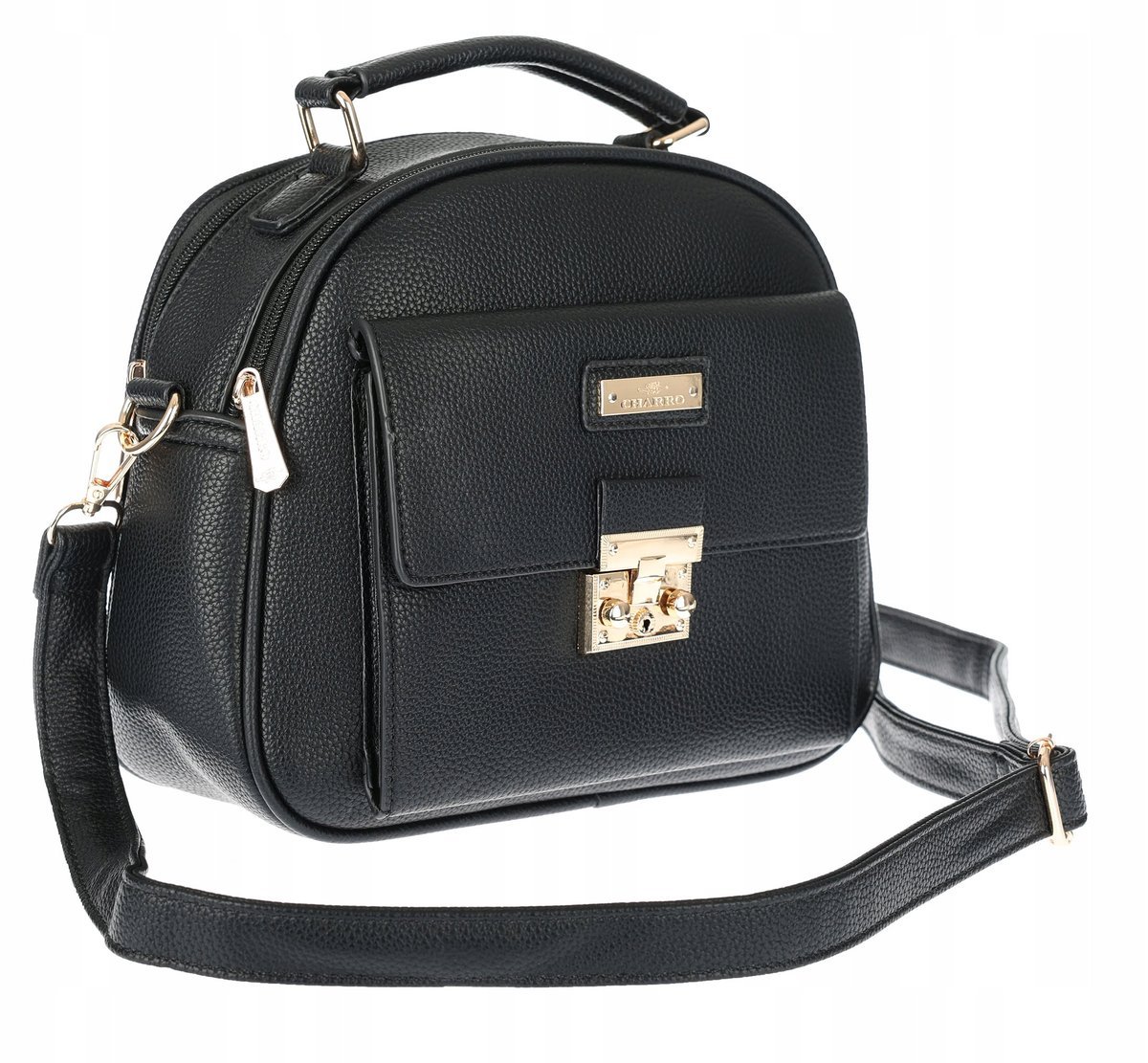 Torebka Damska kuferek damski Listonoszka elegancka mała CH8839 Czarna