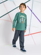 Spodnie i spodenki dla chłopców - Sinsay - Spodnie - zielony - miniaturka - grafika 1