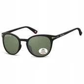 Okulary przeciwsłoneczne - Okulary Kocie Oczy Poliwęglan POLARYZACYJNE PRZECIWSŁONECZNE Damskie CZARNE - Montana - miniaturka - grafika 1