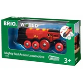 Pociągi dla dzieci - TM Toys Duża czerwona lokomotywa na baterię BRIO - miniaturka - grafika 1