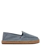 Espadryle męskie - Tommy Hilfiger Espadryle Hilfiger Flex Espa Suede Loafer FM0FM05392 Szary - miniaturka - grafika 1
