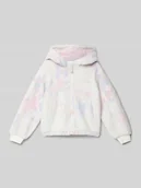 Bluzy dla dziewczynek - Bluza rozpinana o kroju regular fit z pluszu z prążkowanymi ściągaczami - miniaturka - grafika 1