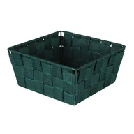 Pojemniki łazienkowe - Organizer DOMI 9 x 19 x 19 cm pleciony zielony - miniaturka - grafika 1