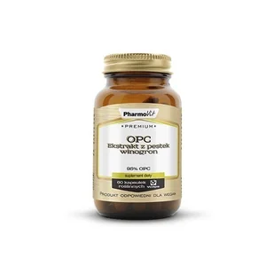 Pharmovit Premium OPC Ekstrakt Z Pestek Winogron 60vcaps - Suplementy naturalne - miniaturka - grafika 1