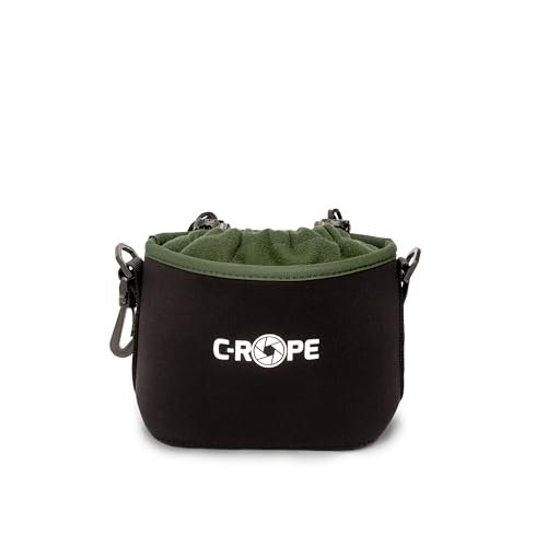C-Rope Neoprenowy woreczek na aparat fotograficzny, neoprenowy z podszewką polarową, wodoodporny, akcesoria do aparatu, czarny, S, plecak