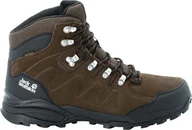 Buty trekkingowe męskie - Buty trekkingowe męskie Jack Wolfskin Refugio Texapore Mid brązowe r. 42 - miniaturka - grafika 1