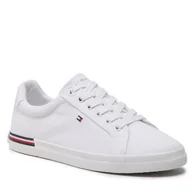 Trampki damskie - Tenisówki Tommy Hilfiger Essential Stripes Sneaker FW0FW06954 Biały - miniaturka - grafika 1