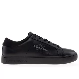 Trampki męskie - Buty Calvin Klein Jeans Classic Cupsole Low Laceup Leather YM0YM00864-0GT - czarne - grafika 1