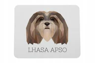 Podkładki pod mysz - Lhasa Apso geometryczny Podkładka pod mysz myszkę - miniaturka - grafika 1