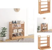 Szafki na buty - vidaXL Stojak na buty z szufladą 70x27x81 cm lity orzech - Stojaki i szafki na buty - miniaturka - grafika 1