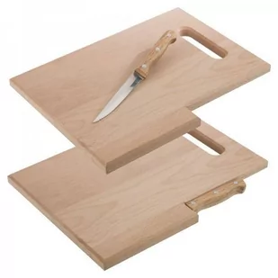 Basic Deska do krojenia  Deska do krojenia drewniana z nożem LIZZANO uniwersalny 395139-uniw - Deski do krojenia - miniaturka - grafika 1