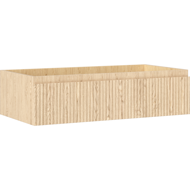 Mexen Rivel szafka łazienkowa podumywalkowa 90 cm, 1 szuflada, ryflowana , dąb - 91A20-09023-1-BF81