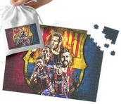 Puzzle - PUZZLE - FC BARCELONA WZORY DLA MAŁEGO PIŁKARZA 35el + WORECZEK - miniaturka - grafika 1