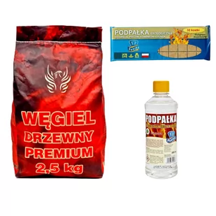 Węgiel Drzewny 2,5Kg, Podpałka Do Rozpalania Grilla Komplet Do Grillowania - Akcesoria do grilla - miniaturka - grafika 1