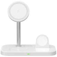Ładowarki do telefonów - Ładowarka indukcyjna TECH-PROTECT 3w1 Trioboost 15W Biały - miniaturka - grafika 1