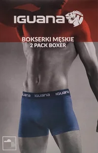 IGUANA BOKSERKI MĘSKIE 2 PAK XL CZARNE + GRANAT - Majtki męskie - miniaturka - grafika 1